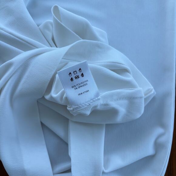 Norma Kamali Revolve Drop Shoulder Top Draped Snow White Women's Size Small / 36 - Picture 10 of 10